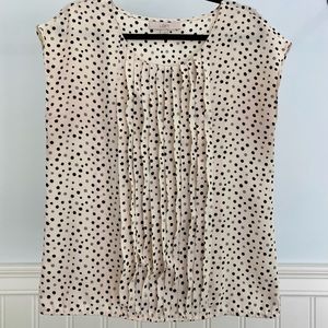 Loft dotted short sleeve blouse